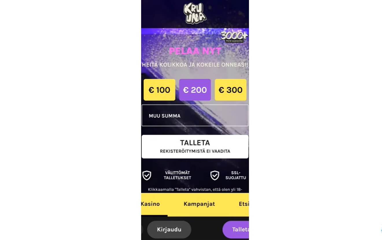 kruuna kasino kokemuksia