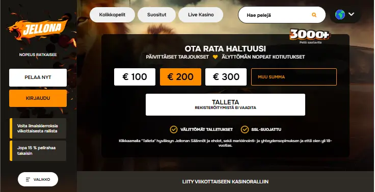 Parasta pikakasinoa - Jellona