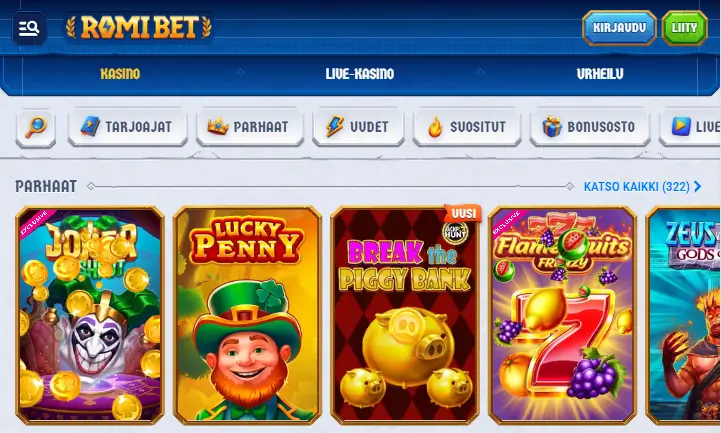 RomiBet Casino pelit RomiBet Casino pelit
