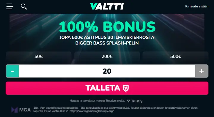 Valtti Kasino talletus Valtti Kasino talletus