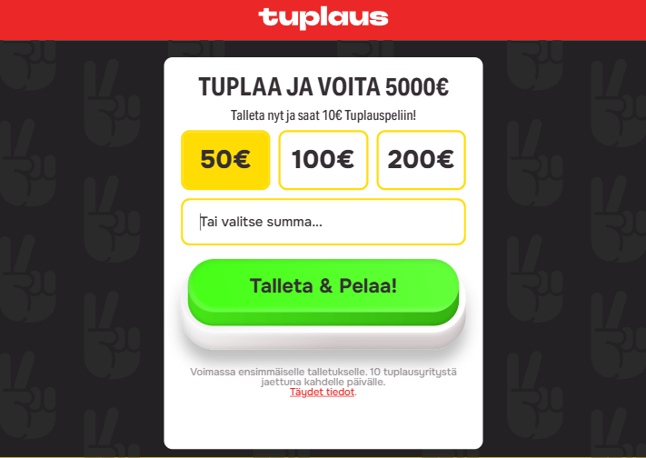 Parasta pikakasinoa - Tuplaus Parasta pikakasinoa - Tuplaus