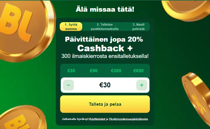 Big Lucky Kasino talletus