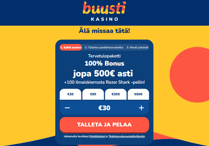 Buusti Kasino talletus Buusti Kasino talletus