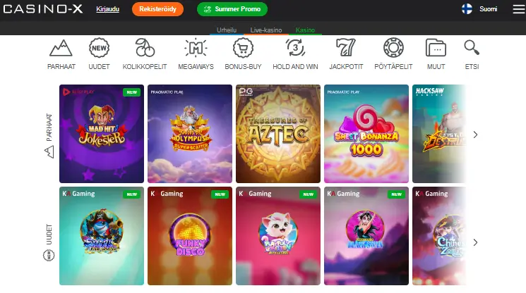 Casino-X pelit