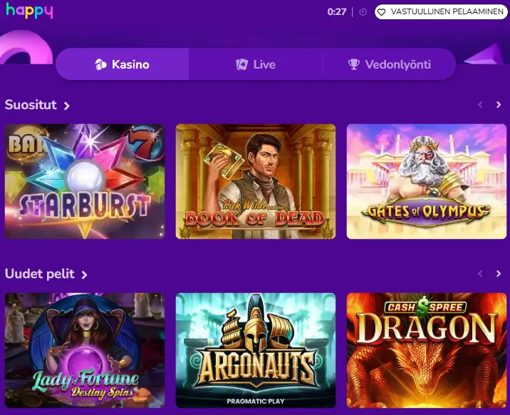 Happy Casino pelit