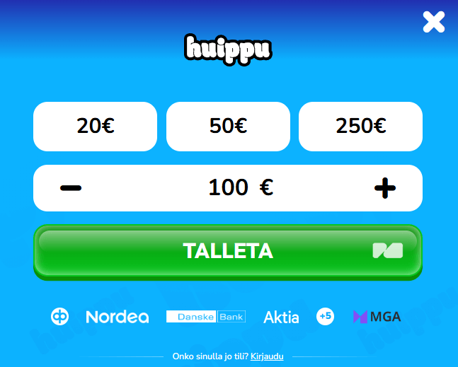 Huippu Kasino talletus Huippu Kasino talletus