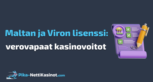 Maltan ja Viron lisenssi verovapaat kasinovoitot