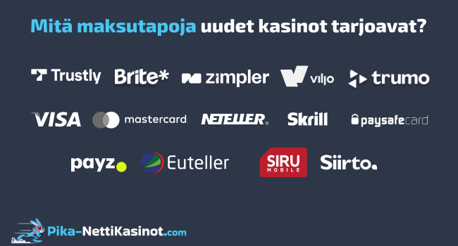 Mitä maksutapoja uudet kasinot tarjoavat?