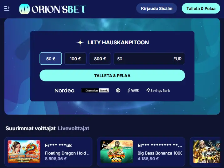 OrionsBet Casino aula