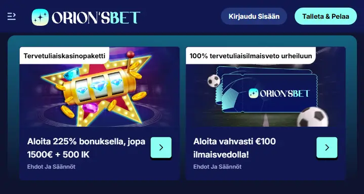 OrionsBet Casino bonus