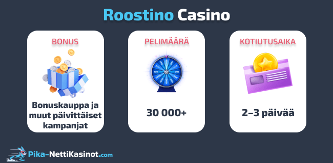 Roostino Casino pikatiedot Roostino Casino pikatiedot