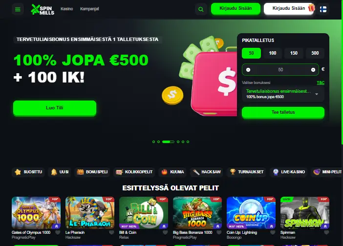 SpinMills Casino aula