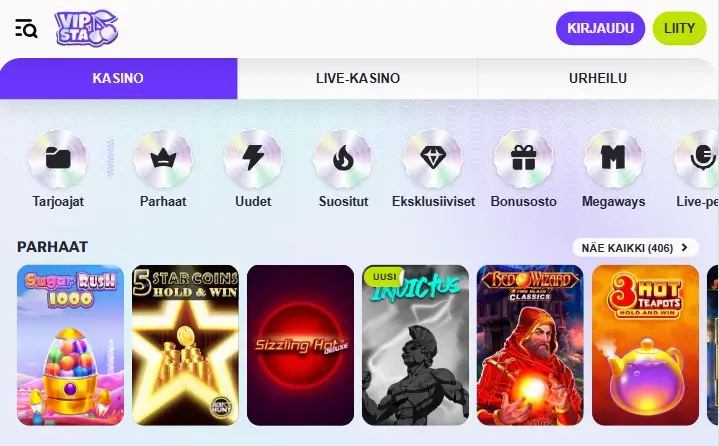 Vipsta Casino pelit Vipsta Casino pelit
