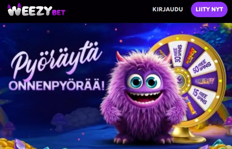 Weezybet – WeezyBet-pyörästä ilmaiskierroksia Weezybet – WeezyBet-pyörästä ilmaiskierroksia