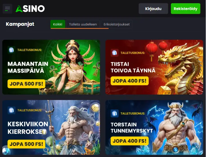 Asino Casino bonukset ja kampanjat Asino Casino bonukset ja kampanjat