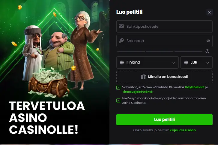 Asino Casino rekisteröimisestä Asino Casino rekisteröimisestä
