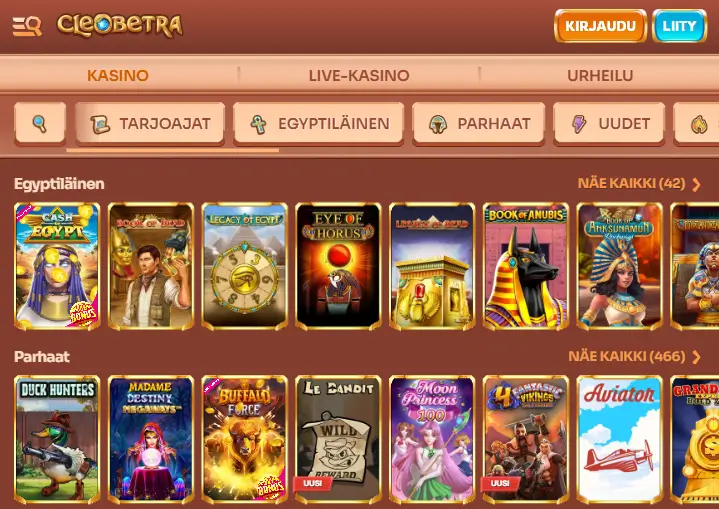 Cleobetra Casino pelit