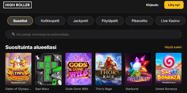Highroller Casino pelit