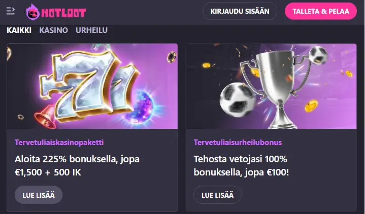 HotLoot Casino bonus