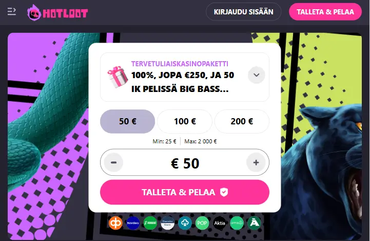 HotLoot Casino talletus