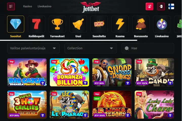 Jettbet Casino pelit