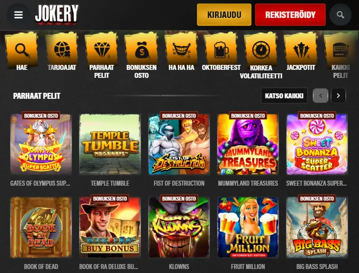 Jokery Casino pelit