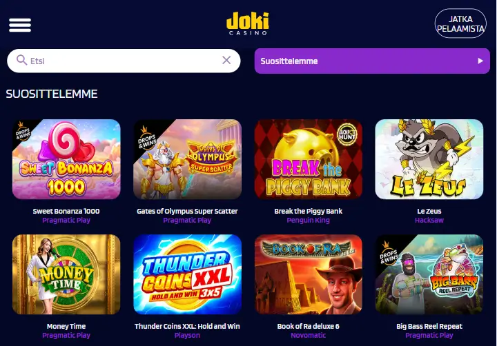 Joki Casino pelit