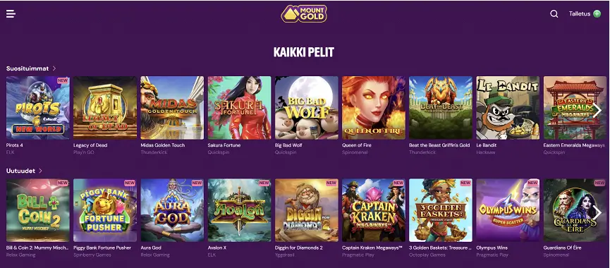 Mount Gold Casino pelit Mount Gold Casino pelit