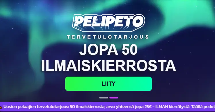 Pelipeto Casino bonus