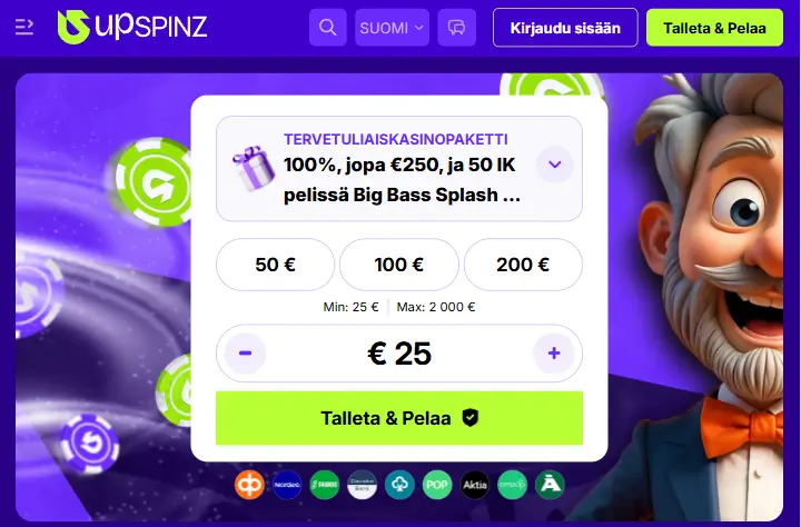 UpSpinz Casino talletus UpSpinz Casino talletus