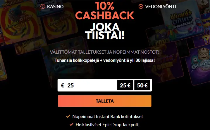 Winsly Casino bonus