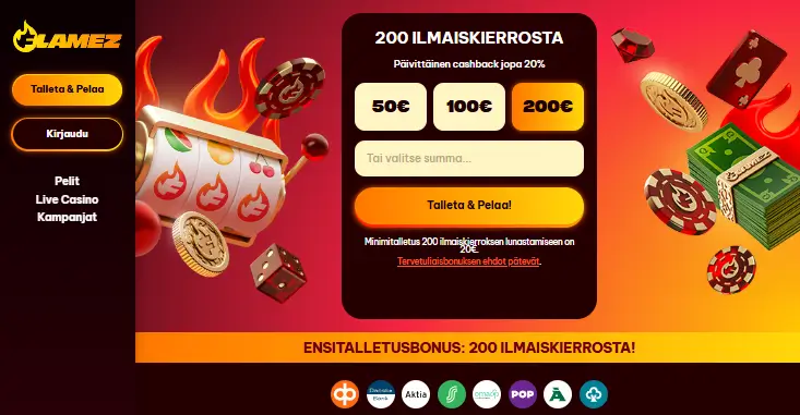 Parasta pikakasinoa - Flamez