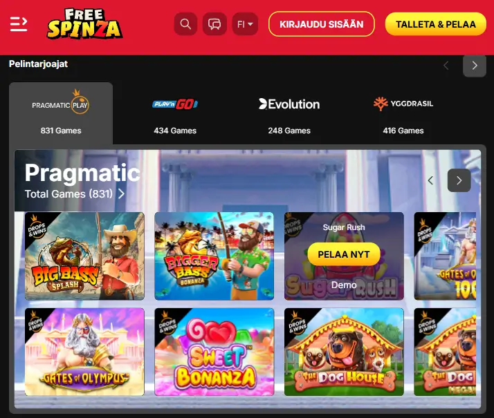 Freespinza Casino pelit Freespinza Casino pelit