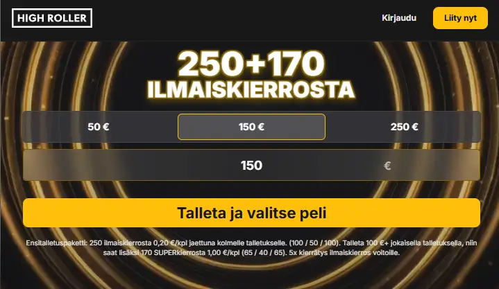 Parasta pikakasinoa - Highroller