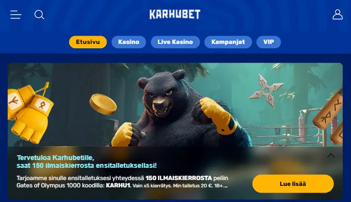 Parasta pikakasinoa - KarhuBet