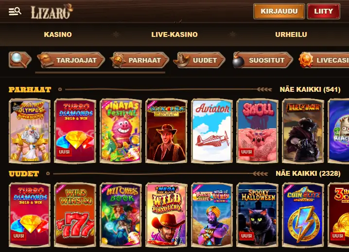 Lizaro Casino pelit Lizaro Casino pelit