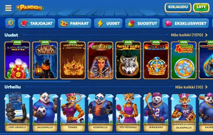 Pandido Casino pelit