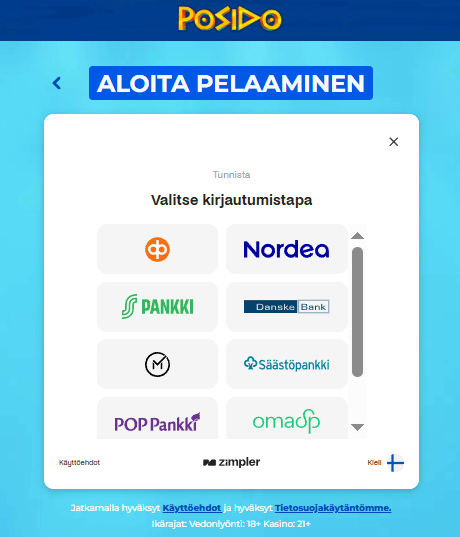 Posido Casino talletus