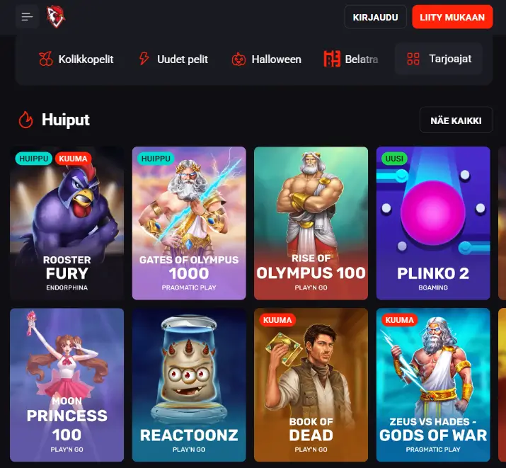 RoosterBet pelit RoosterBet pelit