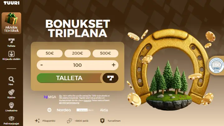 Parasta pikakasinoa - Tuuri