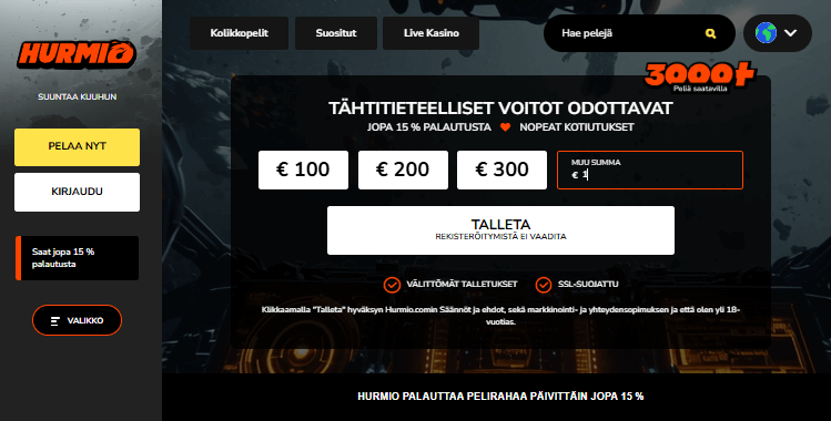 Hurmio Casino talletus