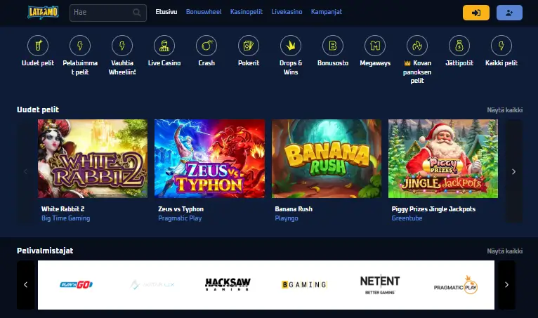 Lataamo Casino pelit