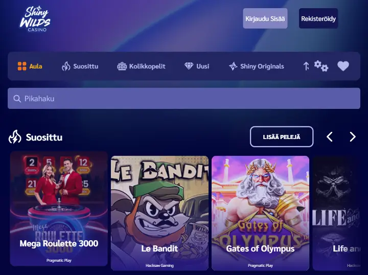 ShinyWilds Casino pelit