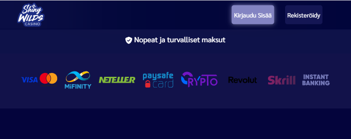 ShinyWilds Casino talletus