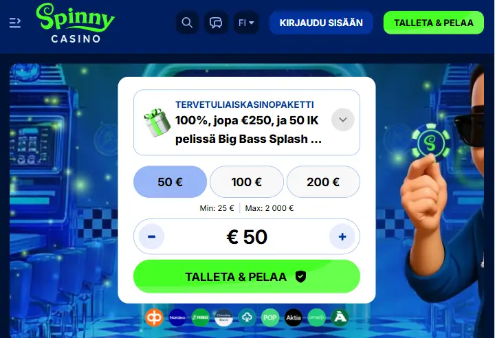 Spinny Casino talletus