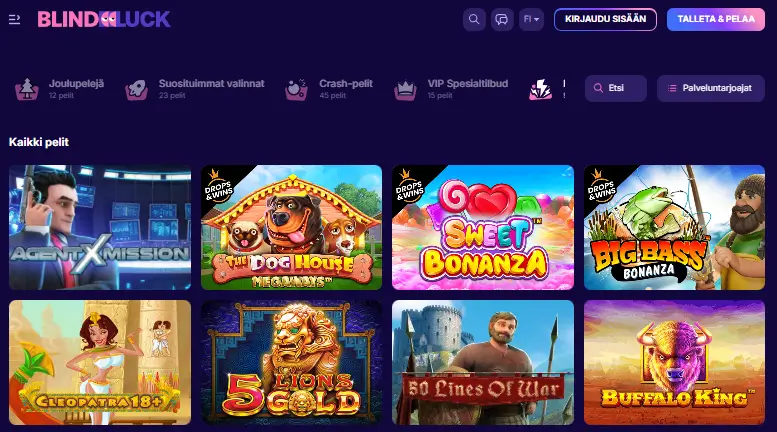 BlindLuck Casino pelit