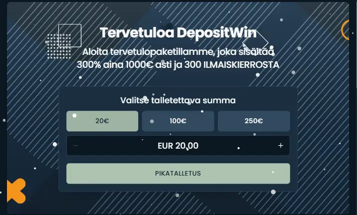 Depositwin Casino talletus