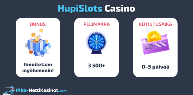 HupiSlots Casino pikatiedot HupiSlots Casino pikatiedot