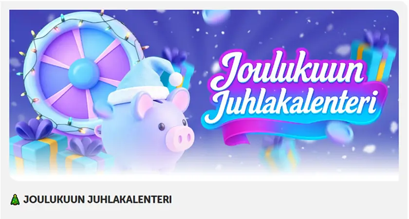 Kiekka Casinon joulukalenteri Kiekka Casinon joulukalenteri