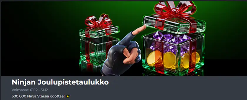 Ninjan Joulupistetaulukko Ninjan Joulupistetaulukko